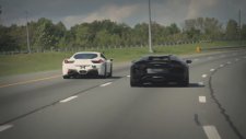 Yasadışı Ferrari 458 Italia vs Lamborghini Aventador LP700 Yarışı