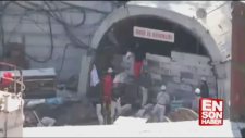 Soma'da Maden Ocağının Ağzına Tuğla Örülüyor