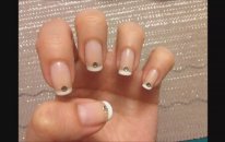 Nail Art - Düğün Tırnakları 1 - Taşlı French Manikürü