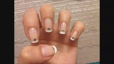 Nail Art - Düğün Tırnakları 1 - Taşlı French Manikürü