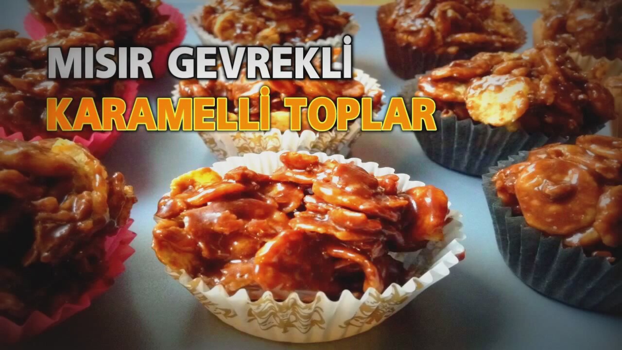 4 Malzemeli Mısır Gevrekli Karamelli Toplar Nefis Bir Tat 4 Malzemeli Mısır Gevrekli Karamelli Toplar Nefis Bir Tat