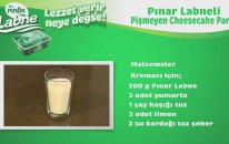 Pınar Labne'li Pişmeyen Cheesecake