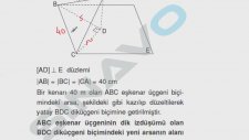 SINAVO - Geometri - Dik İzdüşüm ve Üç Dikme Teoremi