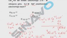 SINAVO - Kimya - Çözünürlüğe Etki Eden Faktörler