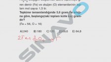 SINAVO - Kimya - Kütlenin Korunumu Kanunu