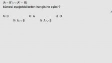 SINAVO - MATEMATİK - Evrensel Küme ve Bir Kümenin Tümleyeni