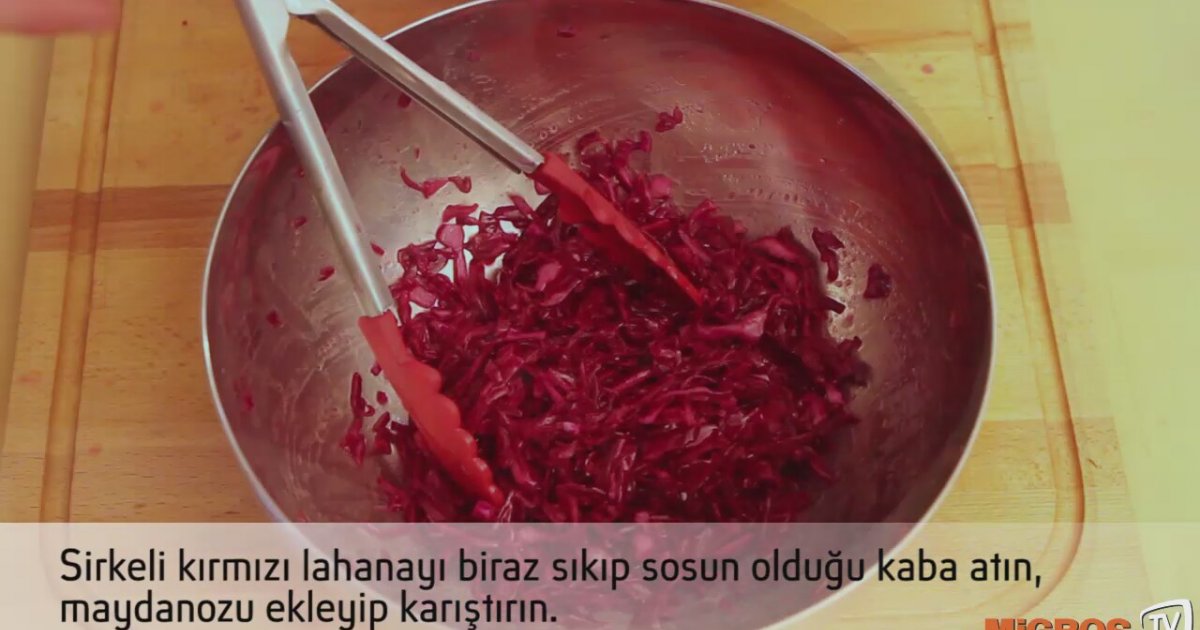 Kırmızı Lahana Salatası Videosu Kırmızı Lahana Salatası Videosu