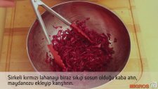Maydanozlu Kırmızı Lahana Salatası Tarifi