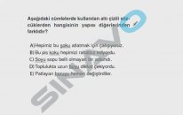 SINAVO - Türkçe - Yapılarına Göre Sözcükler