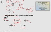 YGS 2012 Soru Çözümleri Matematik Soru 5