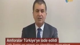 1950 YILINDA ABD'YE GÖTÖRÜLEN AMFORALAR TÜRKİYE'YE İADE EDİLDİ