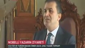 KÜLTÜR VE TURİZM BAKANI ÖMER ÇELİK NOBEL ÖDÜLLÜ ÇİNLİ YAZARI TOPKAPI SARAYI'NDA AĞIRLADI.