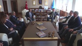 Bakan Ömer Çelik TUROFED Başkanı Osman Ayık ve Antalyalı Otelcileri Kabul Etti