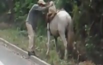 Sarhoş Adamın Ata Binme Çabası