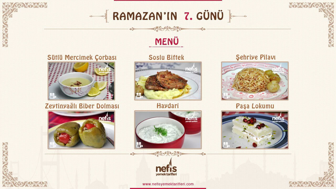 İftar Menüleri 2019 (19.Gün) İftar Menüleri 2019 (19.Gün)