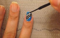 Nail Art - Mavi Zebra Tırnaklar