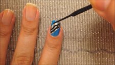 Nail Art - Mavi Zebra Tırnaklar