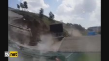 Erzurum'daki Atlama Kulelerinin Çökme Anı Kamerada!