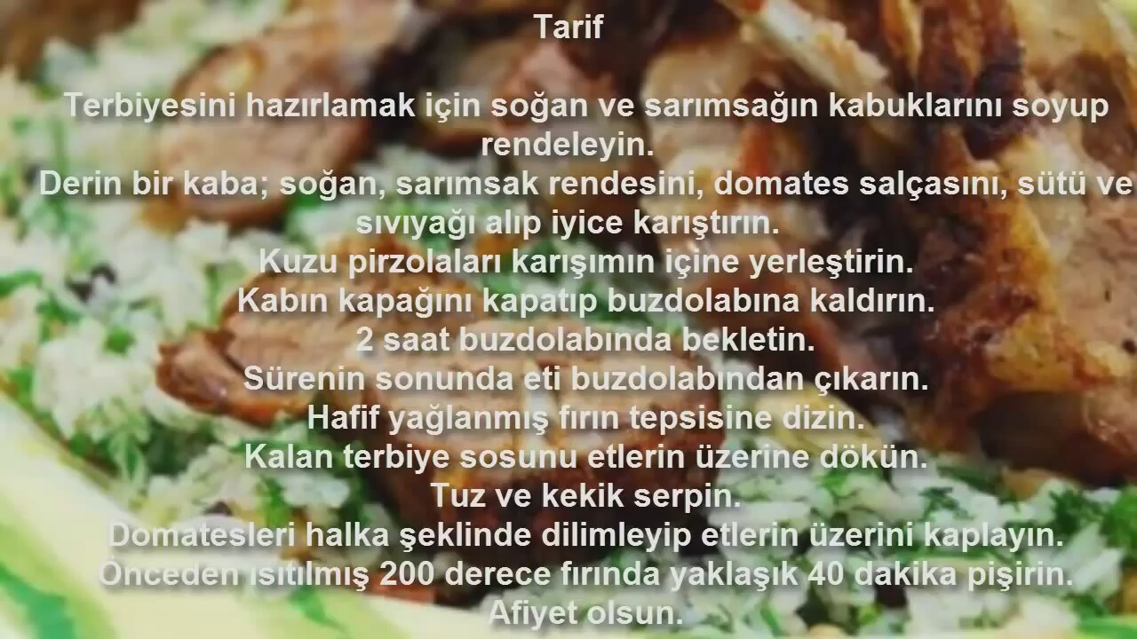 Fırında Pirzola Nasıl Yapılır Videosu Fırında Pirzola Nasıl Yapılır Videosu
