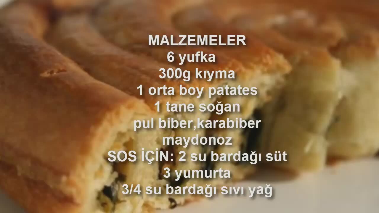 Kıymalı Patatesli Börek Tarifi Videosu Kıymalı Patatesli Börek Tarifi Videosu