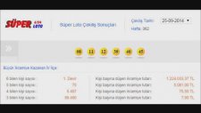 Süper Loto Sonuçları (25.09.2014)