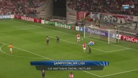 Ibrahimovic'in Serbest Vuruş Sırasında Burnunu Koruması