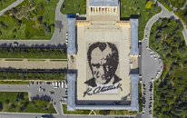 Anıtkabir'de Dev Atatürk Portresi
