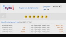 Sayısal Loto Sonuçları (04.10.2014)