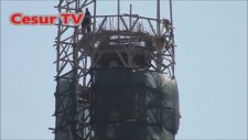 Cami Minaresi İnşaatında İş Güvenliği Yok