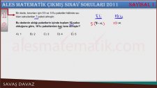 2011 Ales Sonbahar Çıkmış Sınav Soruları ve Çözümleri Soru 19