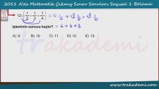 Trakademi 2011 Ales Çıkmış Sorular Ve Çözümleri Bölüm 1