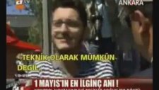 Kendini Kadın Polise Aratmak İsteyen Gösterici