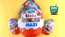 3 Sürpriz Yumurta Açımı! Büyük Boy Kinder MAXI Yeni Sürpriz Yumurtalar!