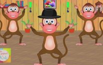 Five Little Monkeys Jumping on the Bed Nursery Rhyme - Animation Rhymes For Children| Animation