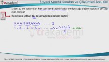 Sayısal Mantık Eğitim Seti Soruları ve Çözümleri Soru 001