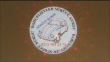 Logo Yansıt Dış Ortam Dönen Logo ve Lazer Yansıtıcı Sürücü kursu Uygulama videosu