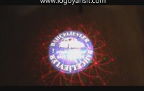 Logo Yansıt Tripod Ayaklı Dış Ortam Dönen Logo ve Lazer yansıtıcı Sürücü Kursu Reklam videosu