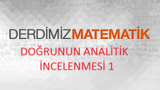 Doğrunun Analitik incelenmesi 1