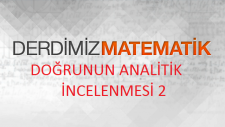 Doğrunun Analitik İncelenmesi 2