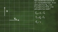 Fizik - Bağıl Hareket - Konu Anlatımı ve Çözümlü Sorular