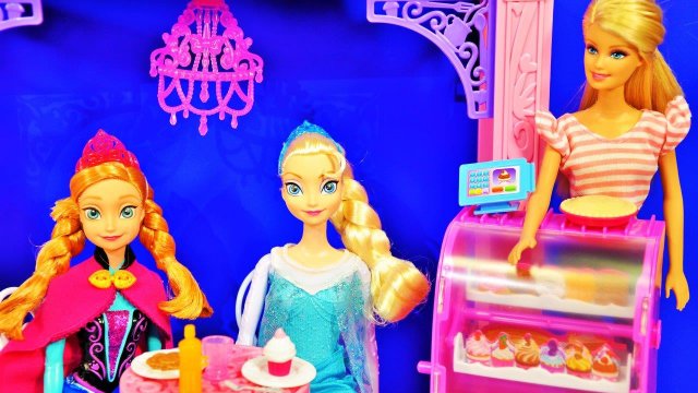 Barbie Malibu Cafe - Frozen Anna Elsa - EvcilikTV Oyuncak Bebek Videoları izle
