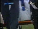 direğe çarptı sahada yıkıldı kaldı