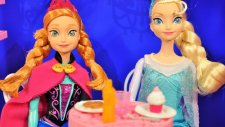Karlar Kraliçesi Elsa ve Prenses Anna Barbie Malibu Cafede - EvcilikTV Oyuncak Oyunları