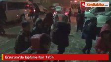 Erzurumda Eğitime Kar Tatili