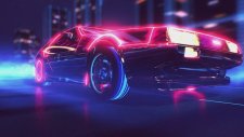 Geleceğe Dönüş ve Tron Filmlerinin Animasyonu (Retrowave)