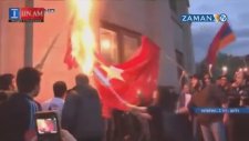 Ermenistan'da Türk Bayrağı'nın Yakılması