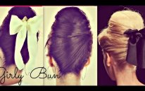 CUTE HAIR BUN | SCHOOL HAIRSTYLES FOR MEDIUM LONG HAIR TUTORIAL | RETRO 60s BUNS PARTY UPDOS