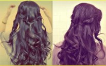 EASY PROM HALF-UP UPDO |HOW TO WATERFALL ROPE BRAID HAIRSTYLES FOR MEDIUM LONG HAIR TUTORIAL