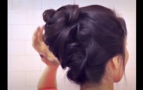 HAIR TUTORIAL: CUTE HAIRSTYLES WITH BOTTOM TWIST BUN UPDO FOR MEDIUM LONG HAIR | FRENCH TWIST STYLE