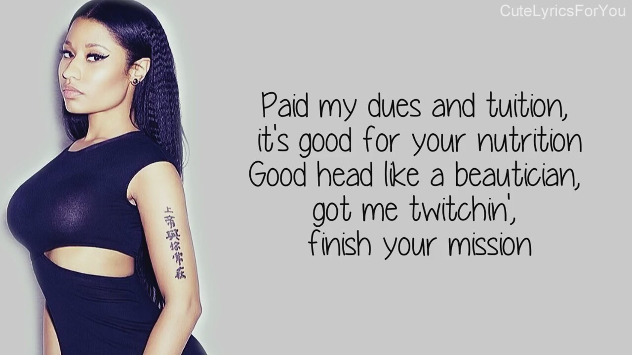 nicki minaj ft ariana grande on your knees lyrics